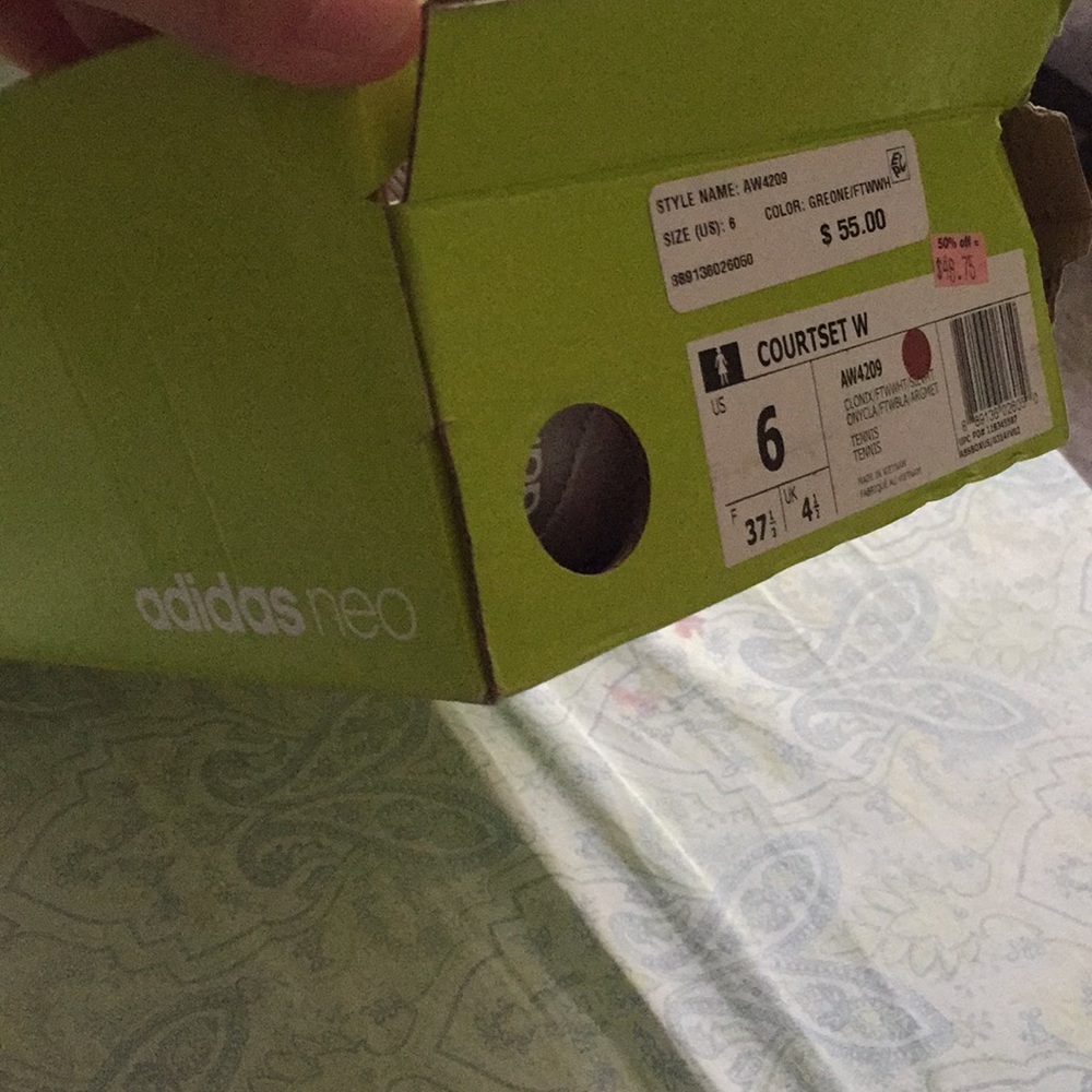 ADIDAS NEO GREY AND WHITE 6 women’s shoe 